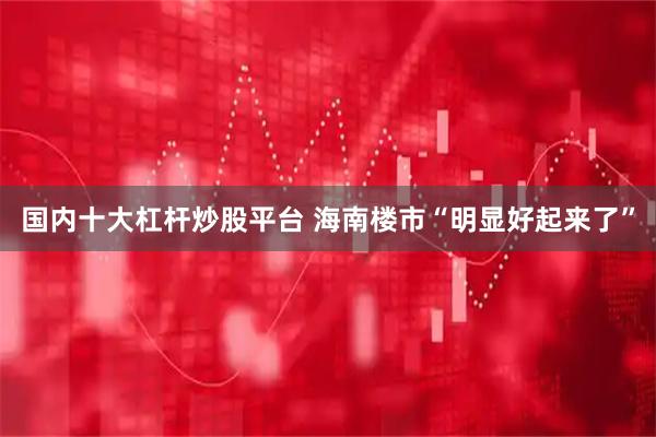 国内十大杠杆炒股平台 海南楼市“明显好起来了”